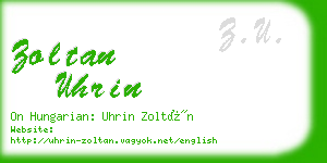 zoltan uhrin business card